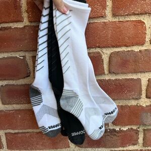 Tommie Copper Compression Socks Lot of 3 Pairs Unisex White Black New